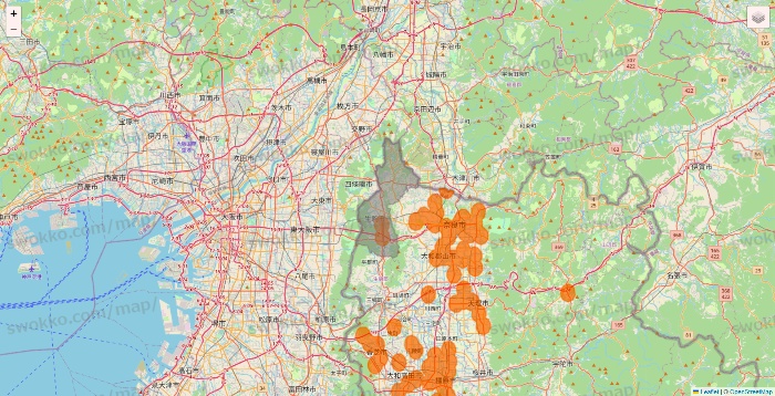 奈良県の7NOW（セブンナウ）のエリア地図