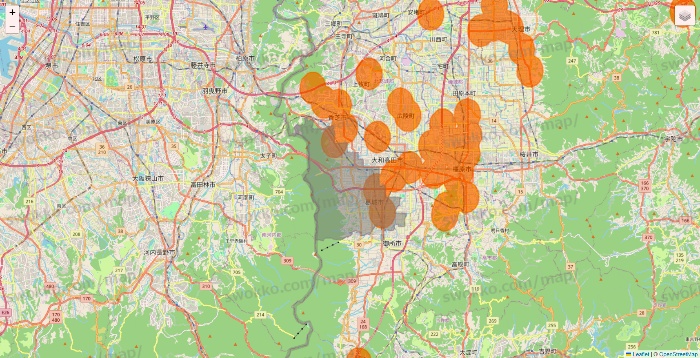奈良県の7NOW（セブンナウ）のエリア地図