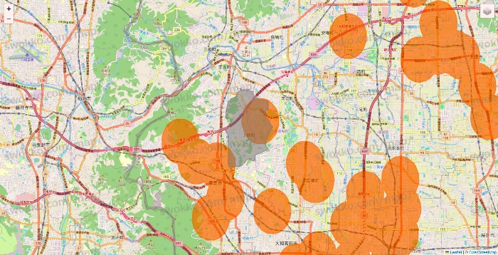 奈良県の7NOW（セブンナウ）のエリア地図