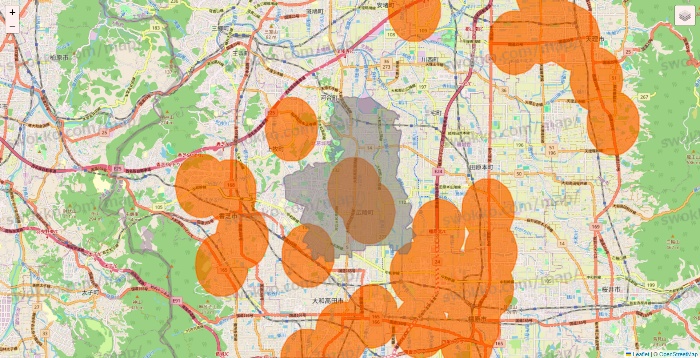 奈良県の7NOW（セブンナウ）のエリア地図