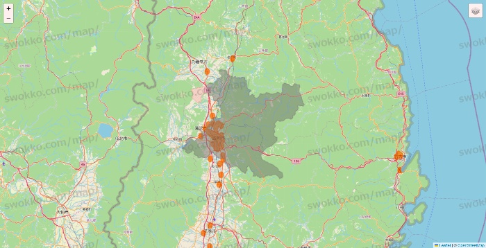 盛岡市の7NOW（セブンナウ）のエリア地図