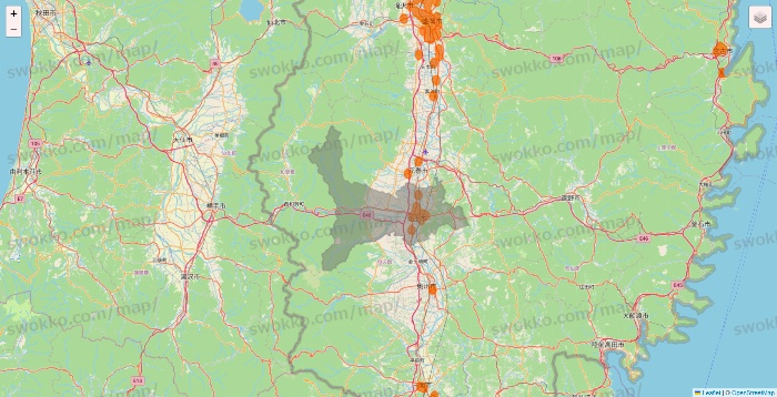 北上市の7NOW（セブンナウ）のエリア地図