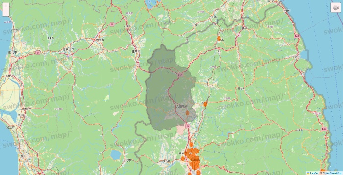 岩手県の7NOW（セブンナウ）のエリア地図