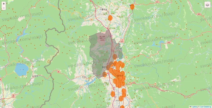 岩手県の7NOW（セブンナウ）のエリア地図
