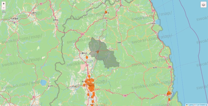 岩手県の7NOW（セブンナウ）のエリア地図