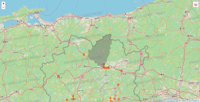 岡山県の7NOW（セブンナウ）のエリア地図