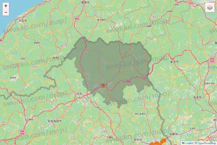 広島県の7NOW（セブンナウ）のエリア地図
