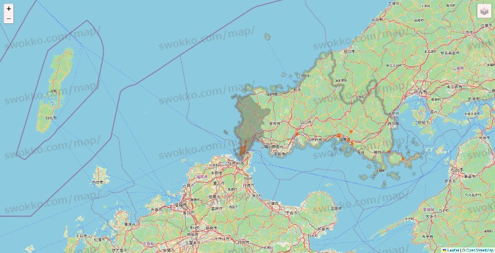 山口県の7NOW（セブンナウ）のエリア地図