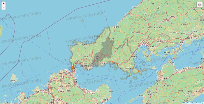 山口県の7NOW（セブンナウ）のエリア地図