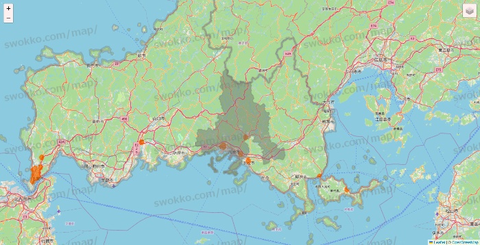 山口県の7NOW（セブンナウ）のエリア地図
