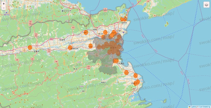 徳島県の7NOW（セブンナウ）のエリア地図