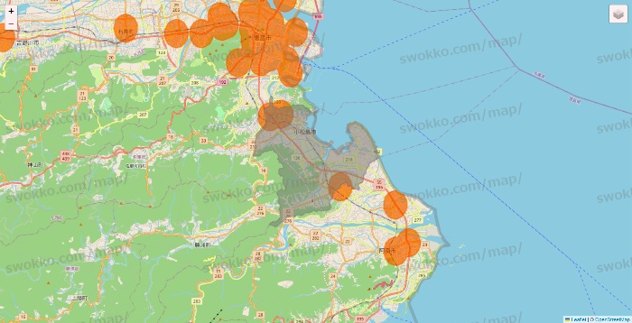徳島県の7NOW（セブンナウ）のエリア地図
