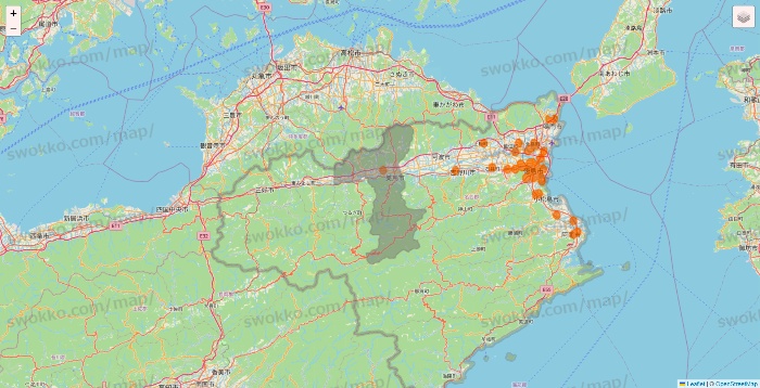 徳島県の7NOW（セブンナウ）のエリア地図