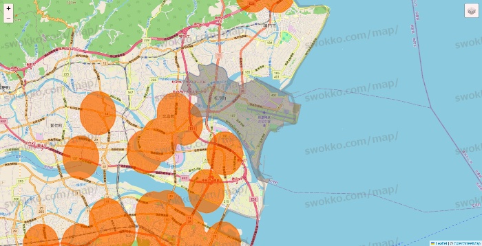 徳島県の7NOW（セブンナウ）のエリア地図