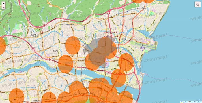 徳島県の7NOW（セブンナウ）のエリア地図