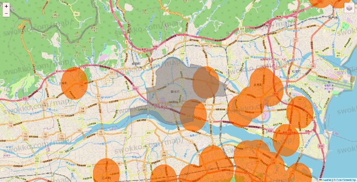 徳島県の7NOW（セブンナウ）のエリア地図