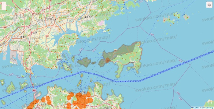 香川県の7NOW（セブンナウ）のエリア地図