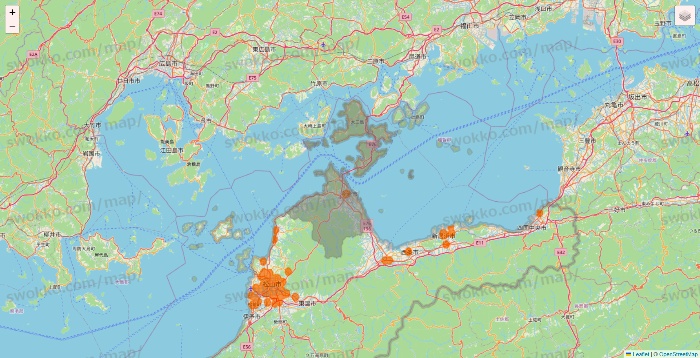 愛媛県の7NOW（セブンナウ）のエリア地図