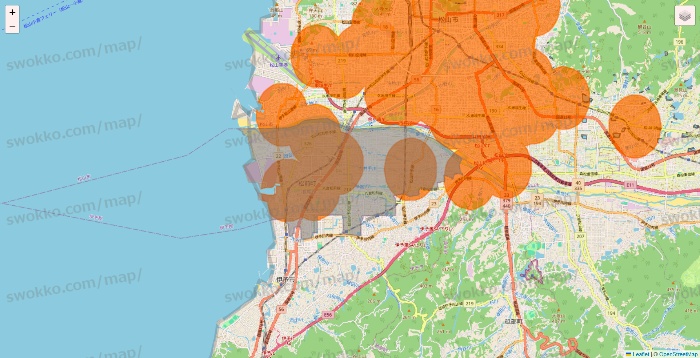 愛媛県の7NOW（セブンナウ）のエリア地図