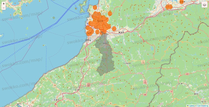 愛媛県の7NOW（セブンナウ）のエリア地図