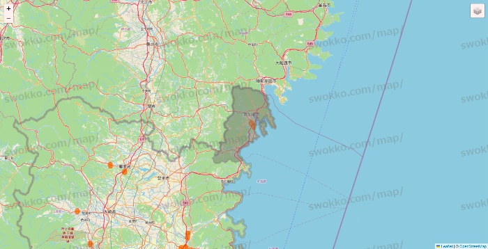 宮城県の7NOW（セブンナウ）のエリア地図