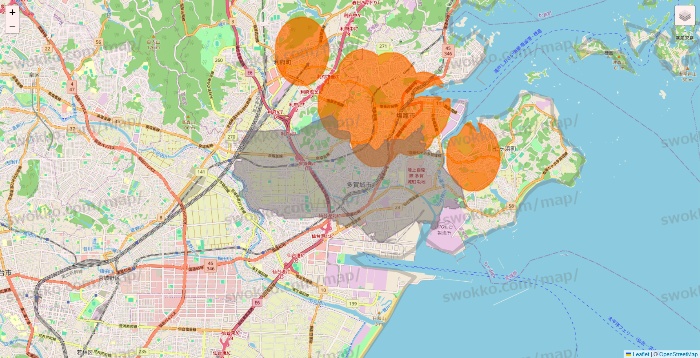 宮城県の7NOW（セブンナウ）のエリア地図