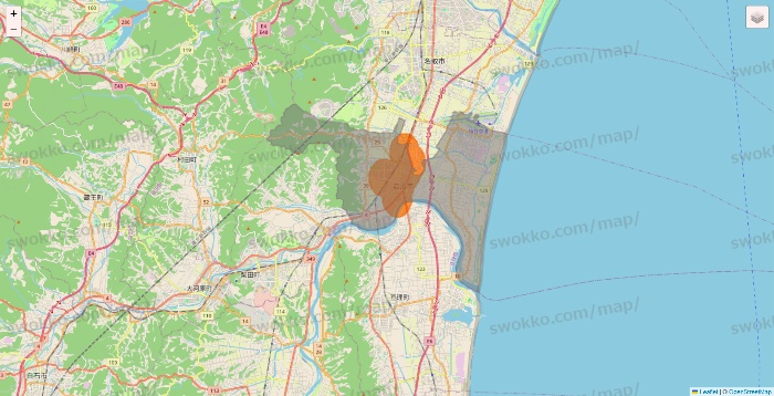 宮城県の7NOW（セブンナウ）のエリア地図