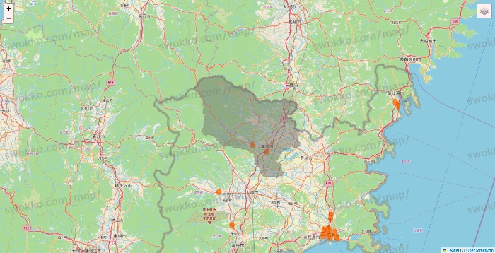 宮城県の7NOW（セブンナウ）のエリア地図