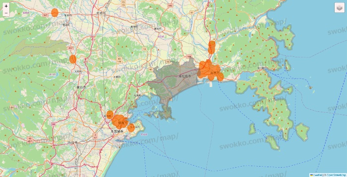 宮城県の7NOW（セブンナウ）のエリア地図