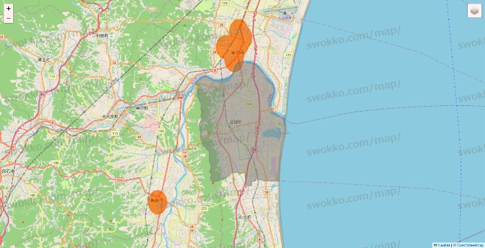 宮城県の7NOW（セブンナウ）のエリア地図