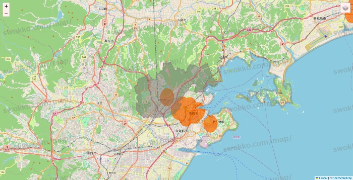 宮城県の7NOW（セブンナウ）のエリア地図