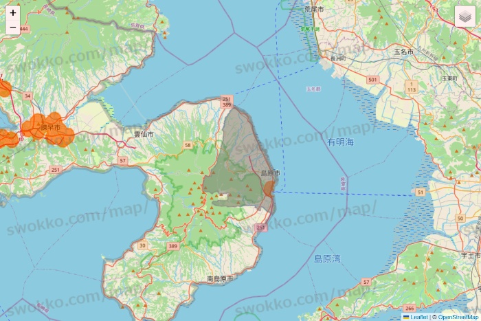 長崎県の7NOW（セブンナウ）のエリア地図