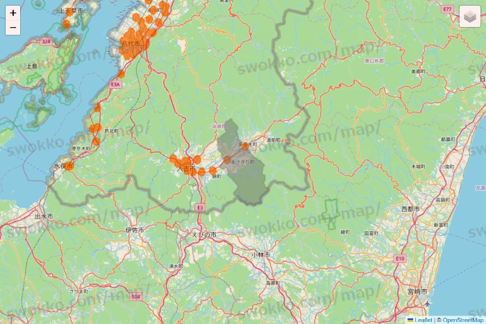 熊本県の7NOW（セブンナウ）のエリア地図