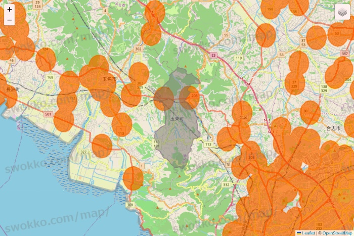 熊本県の7NOW（セブンナウ）のエリア地図
