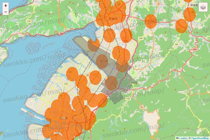 熊本県の7NOW（セブンナウ）のエリア地図