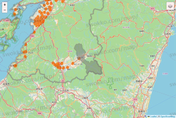 熊本県の7NOW（セブンナウ）のエリア地図