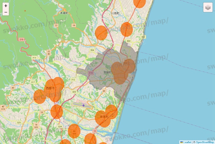 宮崎県の7NOW（セブンナウ）のエリア地図
