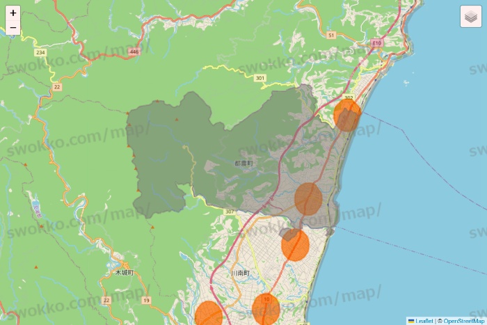 宮崎県の7NOW（セブンナウ）のエリア地図