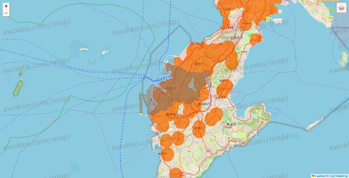 沖縄県の7NOW（セブンナウ）のエリア地図