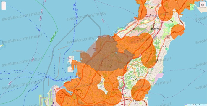 沖縄県の7NOW（セブンナウ）のエリア地図