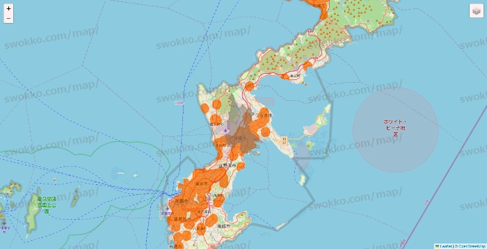 沖縄県の7NOW（セブンナウ）のエリア地図