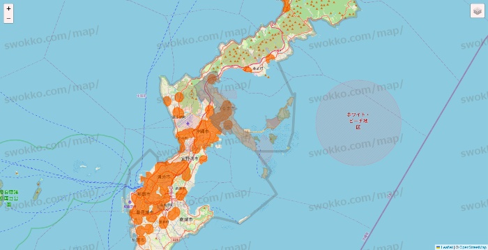 沖縄県の7NOW（セブンナウ）のエリア地図