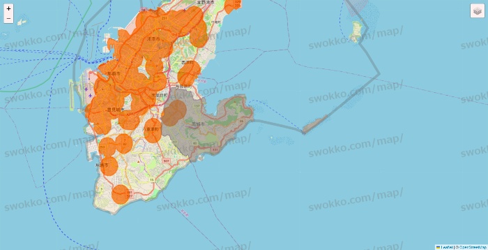 沖縄県の7NOW（セブンナウ）のエリア地図