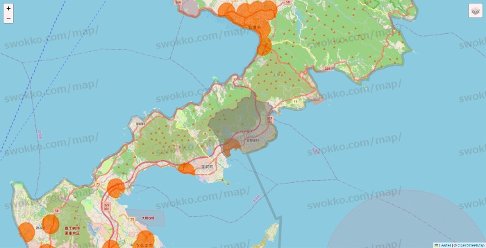 沖縄県の7NOW（セブンナウ）のエリア地図