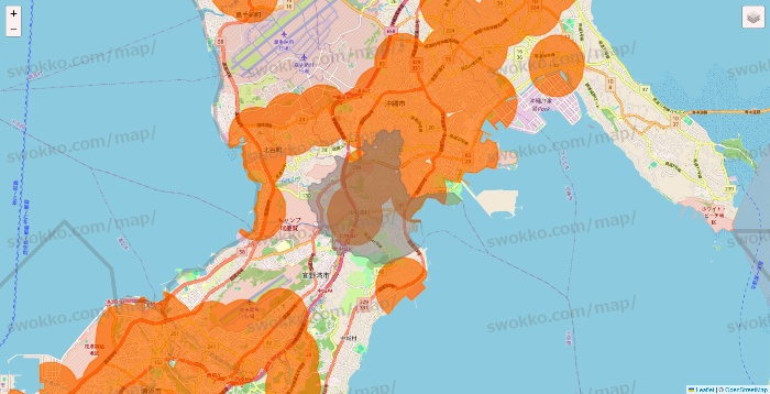 沖縄県の7NOW（セブンナウ）のエリア地図