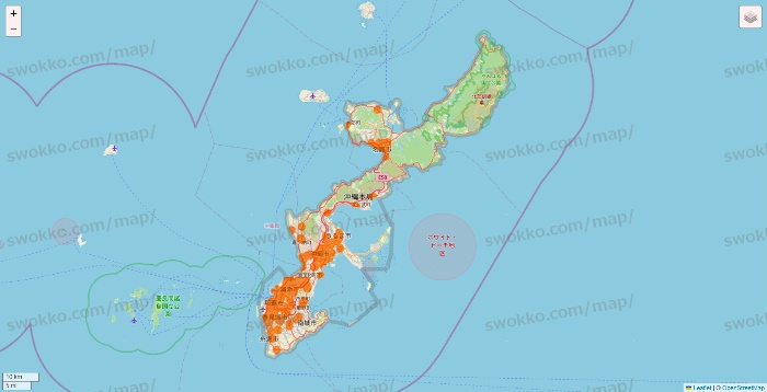 沖縄県の7NOW（セブンナウ）のエリア地図