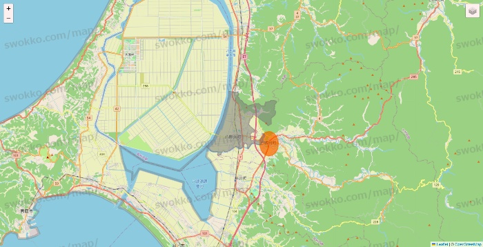 秋田県の7NOW（セブンナウ）のエリア地図