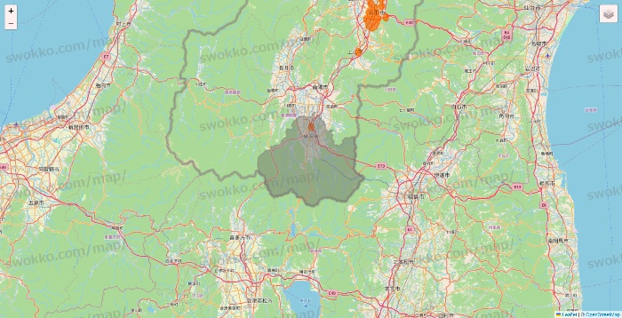 山形県の7NOW（セブンナウ）のエリア地図