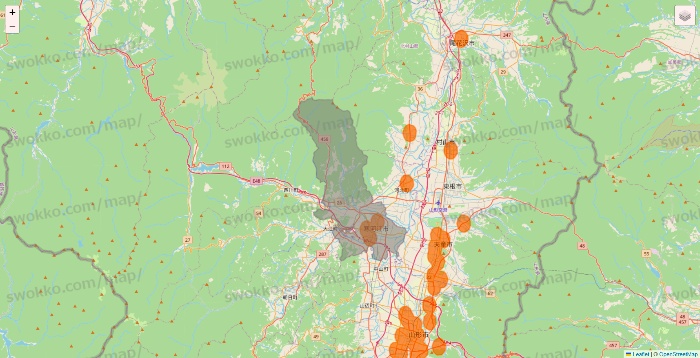 山形県の7NOW（セブンナウ）のエリア地図