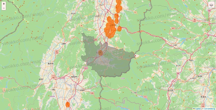 山形県の7NOW（セブンナウ）のエリア地図